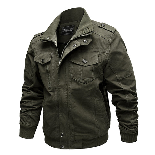 Men's military jacket winter air force cotton 6XL  pilot  jacket  for Spring autumn Classic Army Green Jacket