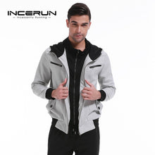 New Men's Hoodies Sweatshirt Thick Fleece Warm Winter Hooded Sweats Joggers Sporting Sweatshirts Zip Up Hombre Fake Two Jackets